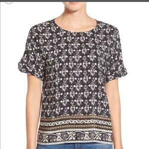 Madewell Waverly print silk tee